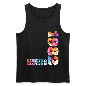 Colorful Birthday Limited Edition 1982 - Men's Premium Organic Tank Top - black - Front - Michal (187cm)