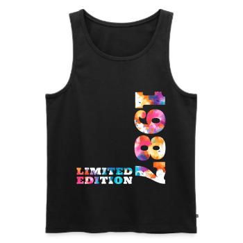 Colorful Birthday Limited Edition 1987 - Men's Premium Organic Tank Top - black - Front - Michal (187cm)