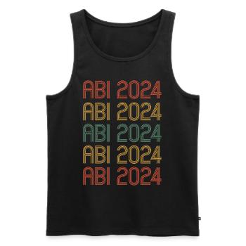 Abitur Junge Mädchen Abi Abitur 2024 - Männer Premium Bio Tank Top - Schwarz - Vorne - Michal (187cm)