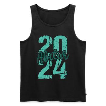 Abitur Junge Mädchen Abi Abitur 2024 - Männer Premium Bio Tank Top - Schwarz - Vorne - Michal (187cm)