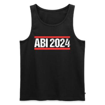 Abitur Junge Mädchen Abi Abitur 2024 - Männer Premium Bio Tank Top - Schwarz - Vorne - Michal (187cm)