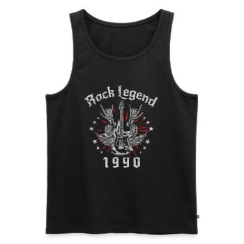 1990 anniversaire Rock légendes guitare - Débardeur bio Premium Homme - noir - Devant - Michal (187cm)