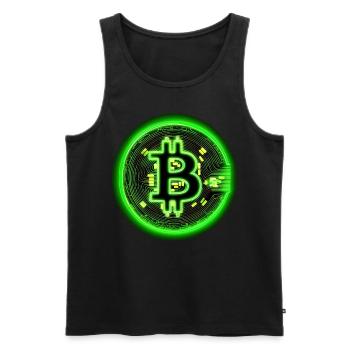 Crypto Currency Coin Vintage Bitcoin Cryptocurrenc - Männer Premium Bio Tank Top - Schwarz - Vorne - AI Model Male 178 light (178cm)