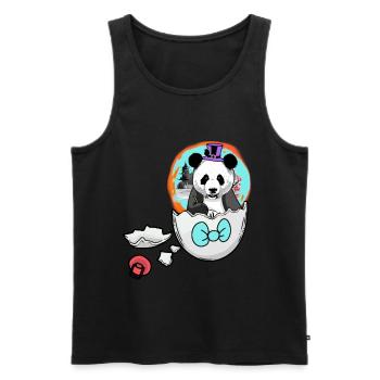 Fantasy Panda Bear Panda Bear Bear - Débardeur bio Premium Homme - noir - Devant - AI Model Male 178 light (178cm)