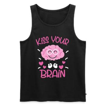 Sonderpädagogik Kiss Your Brain Lehrerin Schule - Männer Premium Bio Tank Top - Schwarz - Vorne - Michal (187cm)