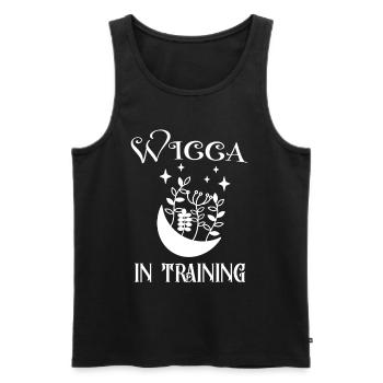 Wiccan In Education Witchcraft Magic Moon Spiritual - Men's Premium Organic Tank Top - black - Front - AI Model Male 178 light (178cm)