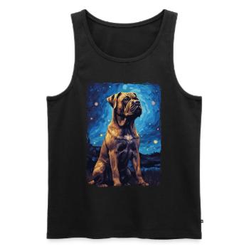 Presa Canario Starry Night - Men's Premium Organic Tank Top - black - Front - Michal (187cm)