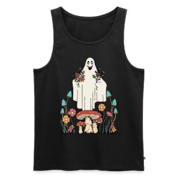 Frohe Natur Gespenst Flora Herbst Halloween - Männer Premium Bio Tank Top - Schwarz - Vorne - Michal (187cm)