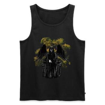 Tod Monster Horror Satan Dämon Tod Halloween - Männer Premium Bio Tank Top - Schwarz - Vorne - AI Model Male 178 light (178cm)