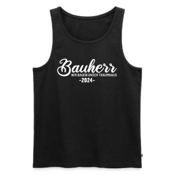 Builder 2024 We build our dream house builders - Men's Premium Organic Tank Top - black - Front - Michal (187cm)