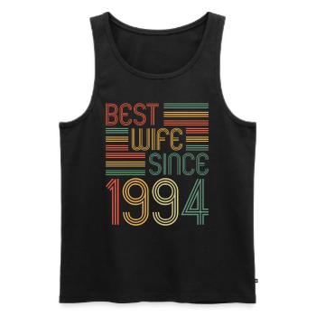 Beste Ehefrau seit 1994 30.Hochzeitstag - Männer Premium Bio Tank Top - Schwarz - Vorne - Michal (187cm)