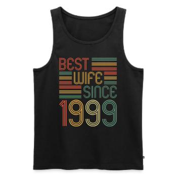 Best wife since 1999 25th wedding anniversary - Men's Premium Organic Tank Top - black - Front - Michal (187cm)