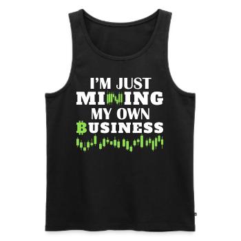 Funny Crypto Quote Cryptocurrency Trading Stock Ma - Männer Premium Bio Tank Top - Schwarz - Vorne - Michal (187cm)