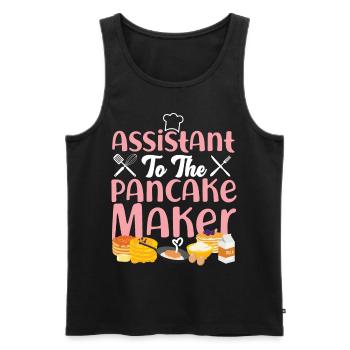 Pancake Lover Kids Assistant To - Männer Premium Bio Tank Top - Schwarz - Vorne - Michal (187cm)