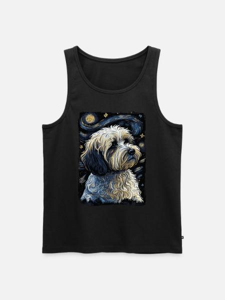 Havanese Starry Night - Men's Premium Organic Tank Top - black