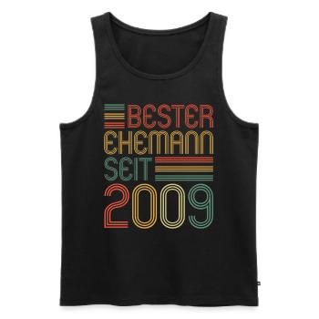 Best husband since 2009 15th wedding anniversary - Men's Premium Organic Tank Top - black - Front - Michal (187cm)