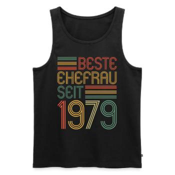 Meilleure épouse depuis 1979 45e anniversaire de mariage - Débardeur bio Premium Homme - noir - Devant - Michal (187cm)