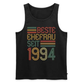 Beste Ehefrau seit 1994 30.Hochzeitstag - Männer Premium Bio Tank Top - Schwarz - Vorne - Michal (187cm)