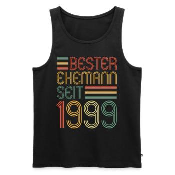Best husband since 1999 25th wedding anniversary - Men's Premium Organic Tank Top - black - Front - Michal (187cm)