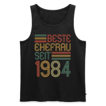 Meilleure épouse depuis 1984 40e anniversaire de mariage - Débardeur bio Premium Homme - noir - Devant - Michal (187cm)