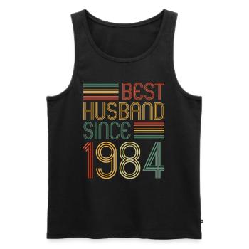 Meilleur mari depuis 1984 40e anniversaire de mariage - Débardeur bio Premium Homme - noir - Devant - Michal (187cm)