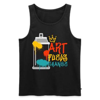 Graffiti Art Quote Urban Artist Street Art Hip Hop - Männer Premium Bio Tank Top - Schwarz - Vorne - Michal (187cm)