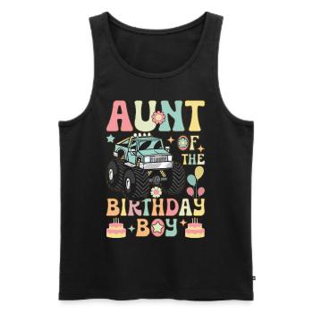 Monster Truck Lover Birthday Party - Men's Premium Organic Tank Top - black - Front - Michal (187cm)