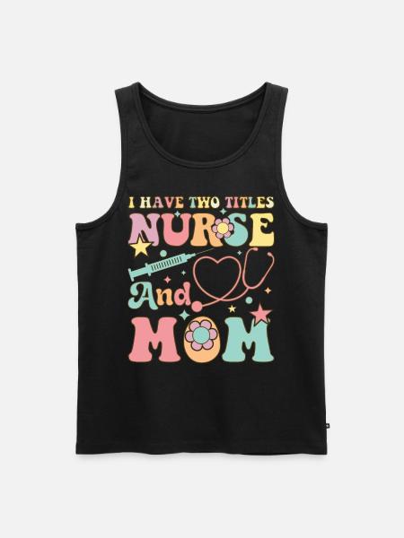 Groovy Nursing Mom RN - Männer Premium Bio Tank Top - Schwarz