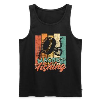 Magnetfischen Magnetangeln Metallfischen - Männer Premium Bio Tank Top - Schwarz - Vorne - Michal (187cm)