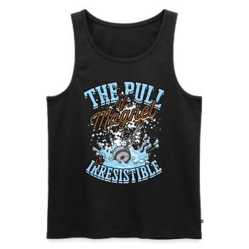 Magnetfischen Magnetangeln - Männer Premium Bio Tank Top - Schwarz - Vorne - Michal (187cm)