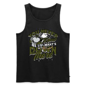 Magnetfischen Magnetangeln Metallfischen - Männer Premium Bio Tank Top - Schwarz - Vorne - Michal (187cm)