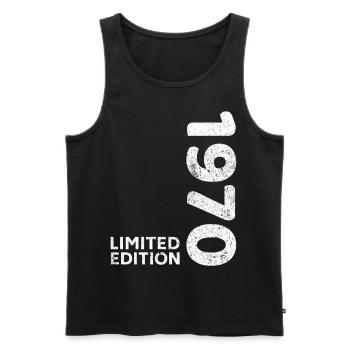 Birthday 1970's Limited Edition Vintage 1970's - Men's Premium Organic Tank Top - black - Front - Michal (187cm)