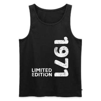 Birthday 1971 Limited Edition Vintage 1971 - Men's Premium Organic Tank Top - black - Front - Michal (187cm)