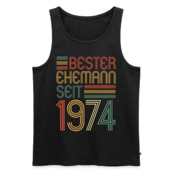 Best husband since 1974 50th wedding anniversary - Men's Premium Organic Tank Top - black - Front - Michal (187cm)