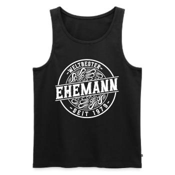 Bester Ehemann seit 1979 45.Hochzeitstag - Männer Premium Bio Tank Top - Schwarz - Vorne - Michal (187cm)