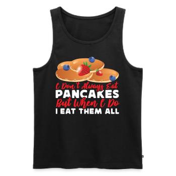 Les enfants amateurs de crêpes que je ne fais pas toujours - Débardeur bio Premium Homme - noir - Devant - Michal (187cm)