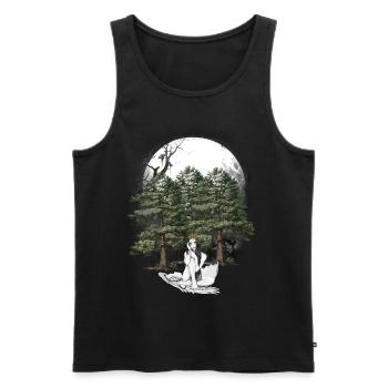Girl Forest Fairy Elf Fantasy Fairy Character Egg - Men's Premium Organic Tank Top - black - Front - AI Model Male 178 light (178cm)