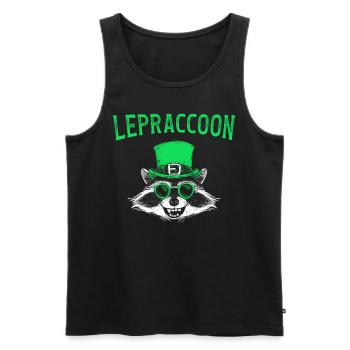 Lepraccoon Funny Irisch Saint Patrick Kobold - Männer Premium Bio Tank Top - Schwarz - Vorne - Michal (187cm)
