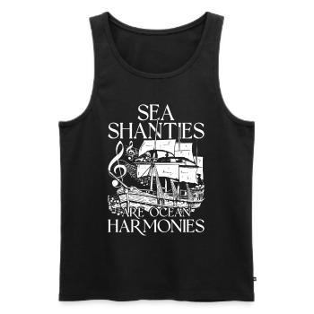Shanty Chor Seemannslieder - Männer Premium Bio Tank Top - Schwarz - Vorne - AI Model Male 178 light (178cm)
