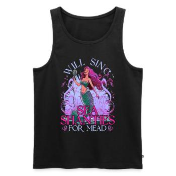 Will Sing Sea Shanties For Mead Sea Shanty - Männer Premium Bio Tank Top - Schwarz - Vorne - AI Model Male 178 light (178cm)