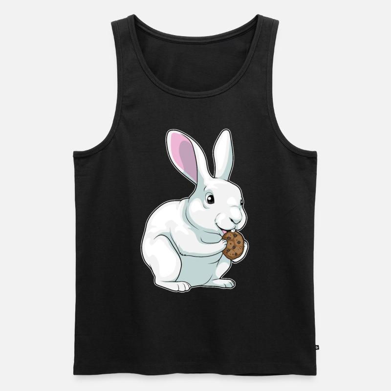 Hase Cookie - Männer Premium Bio Tank Top - Schwarz