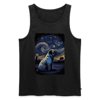 Carlin Nuit étoilée - Débardeur bio Premium Homme - noir - Devant - AI Model Male 178 light (178cm)