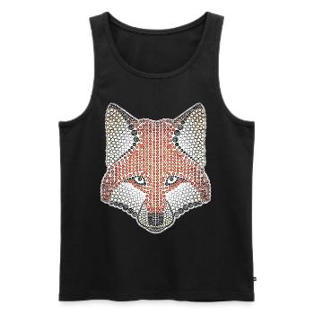 Fox, Woodland Animal, Design, Wildlife, Nature, Animal - Men's Premium Organic Tank Top - black - Front - AI Model Male 178 light (178cm)