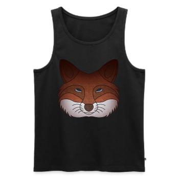 Fox, Woodland Animal, Design, Wildlife, Nature, Animal - Men's Premium Organic Tank Top - black - Front - AI Model Male 178 light (178cm)