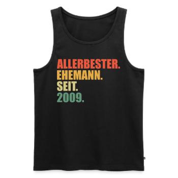 Best husband since 2009 15th wedding anniversary - Men's Premium Organic Tank Top - black - Front - Michal (187cm)