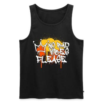 80s 90s Hip Hop Graffiti Retro Street Style Urban - Männer Premium Bio Tank Top - Schwarz - Vorne - Michal (187cm)