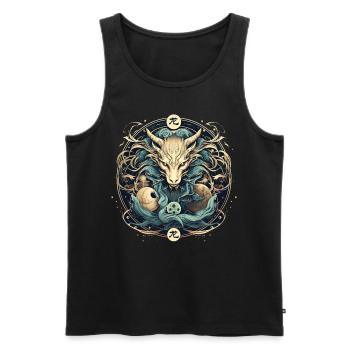 Mythical Dragon Celestial Chinese Zodiac Sign - Männer Premium Bio Tank Top - Schwarz - Vorne - Michal (187cm)