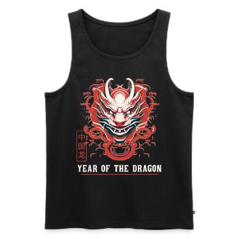 Chinese New Year Year Of The Dragon Zodiac - Männer Premium Bio Tank Top - Schwarz - Vorne - Michal (187cm)