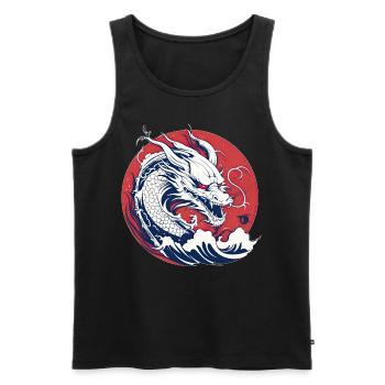 Year Of The Dragon Zodiac Chinese New Year - Männer Premium Bio Tank Top - Schwarz - Vorne - Michal (187cm)