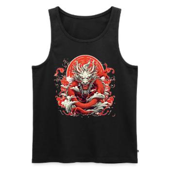Mystical Dragon Chinese New Year Zodiac Sign - Männer Premium Bio Tank Top - Schwarz - Vorne - Michal (187cm)